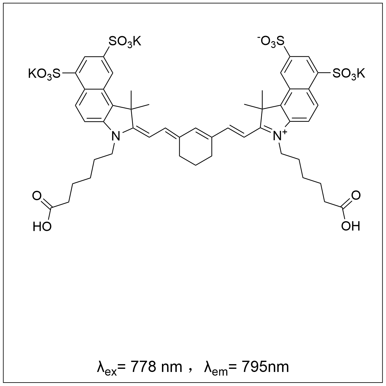 磺酸花菁染料 Sulfo Cy7.5 dicarboxylic acid