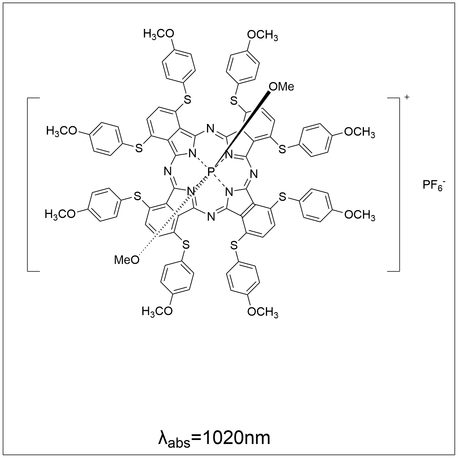1,4,8,11,15,18,22,25-八（对甲氧苯硫醚基）-29H,31H-酞菁磷(V)