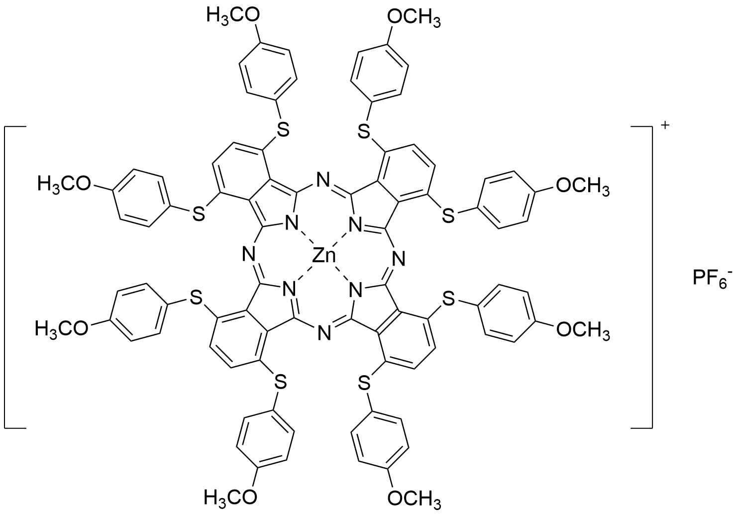 1,4,8,11,15,18,22,25-八（对甲氧苯硫醚基）-29H,31H-酞菁锌(II)