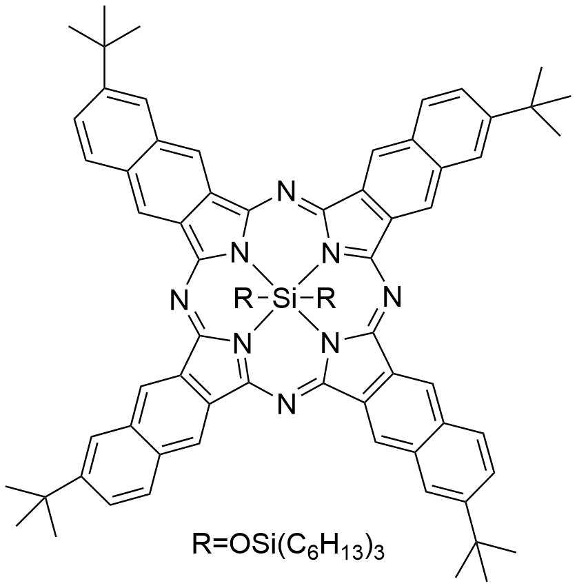 2,11,20,29-四叔丁基-2,3-萘酞菁双(三己基硅氧基)硅烷